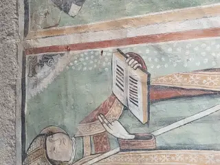 San Grato Dettaglio del diavolo che getta la grandine - Cappella di San Giuliano a Druento