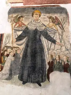 Affresco - Chiesa del Carmine a Incisa ScapaccinoFrazione Villa