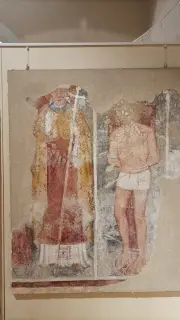 San Sebastiano Affresco staccato (Museo Biella) - Chiesa dei Santi Fabiano e Sebastiano a Ponderano