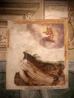 Affresco parete destra - Santuario della Consolata a Saluzzo