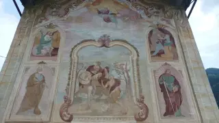 Dettaglio facciata - Oratorio di San Martino a BoccioletoFrazione Piaggiogna