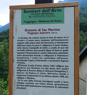 Pannello illustrativo - Oratorio di San Martino a BoccioletoFrazione Piaggiogna