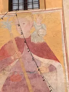 San Cristoforo: dettaglio - Parrocchiale dell' Assunta a Brondello