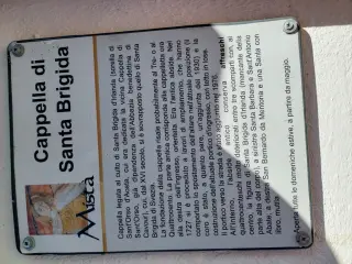 Pannello illustrativo - Cappella di Santa Brigida a Piasco