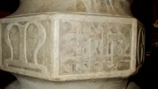 Fonte battesimale: a(nno) d(omini) - Parrocchiale di Sant'Andrea a Brossasco