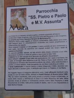Pannello illustrativo - Parrocchiale di San Pietro e Paolo a Sampeyre