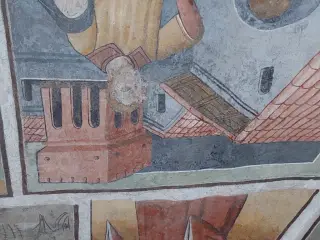 Dettaglio di un castello - Parrocchiale di Santa Margherita a Casteldelfino