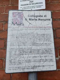 Pannello illustrativo - Collegiata dell' Assunta a Revello