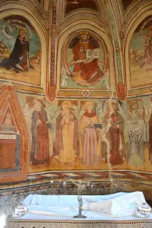 Affreschi presbiterio - Cappella Cimiteriale di San Giovanni Battista a Volvera