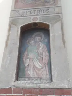 Affresco in facciata - Duomo di San Donato a Pinerolo