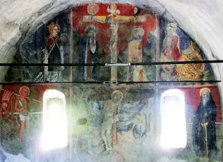 Affreschi Abside - Cappella Cimiteriale di Sant'Ippolito a Chianocco