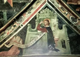 Affresco Evangelista Matteo - Chiesa di San Francesco a Susa