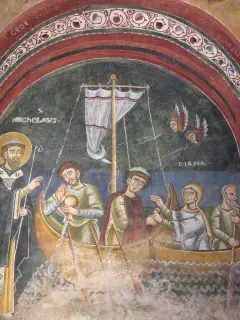 Affreschi - Storie di San Nicola - Cappella di Sant'Eldrado a Novalesa