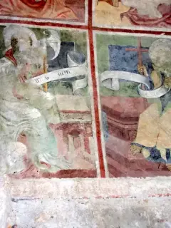 Sottarco, dettaglio - Chiesa di Santa Caterina a Chiomonte