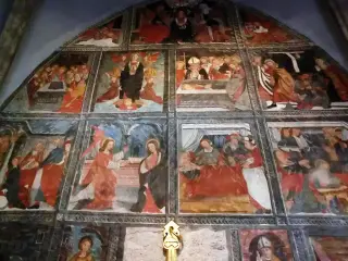 Scene della vita della Vergine - Cappella di San Cristoforo o dell'Annunziata a SalbertrandFrazione Oulme