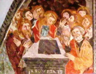 Scene della vita della Vergine - Cappella di San Cristoforo o dell'Annunziata a SalbertrandFrazione Oulme