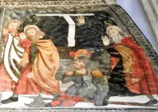 Scene della vita della Vergine - Cappella di San Cristoforo o dell'Annunziata a SalbertrandFrazione Oulme