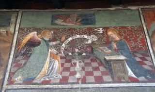 Fianco sinistro -  Annunciazione - Cappella di Sant'Antonio a OulxFrazione Jouvenceaux