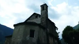 Abside e campanile - Oratorio di Sant'Antonio Abate a Pila