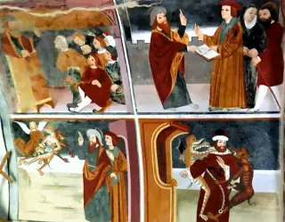 Affreschi - Cappella di Sant'Andrea e San Giacomo a BardonecchiaFrazione Les Horres