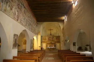 Interno - Vista d'insieme - Pieve di San Maurizio a San Maurizio Canavese