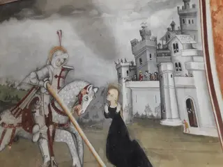 San Giorgio che trafigge il drago - Cappella di San Giulio a LemieFrazione Forno