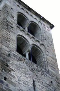 Campanile particolare bifore - Campanile di Santa Marcellina a Ceres