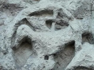 Architrave lato nord - dettaglio - Battistero o Rotonda di San Pietro in Consavia a Asti