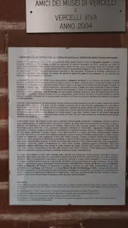 Pannello illustrativo - Chiesa di San Bernardo a Vercelli