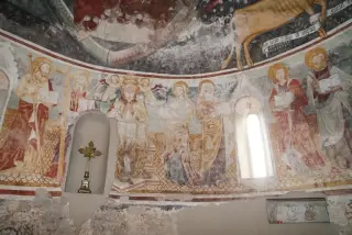 Affreschi absidale - Pieve di San Pietro a Casalvolone