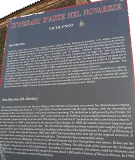 Cartello illustrativo - Oratorio di San Martino a Vicolungo