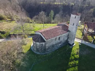 Vista aerea abside - Rettoria di San Gaudenzio a LessonaFrazione Principe