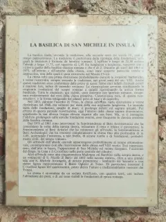 Cartello illustrativo - Chiesa di San Michele in Insula a Trino