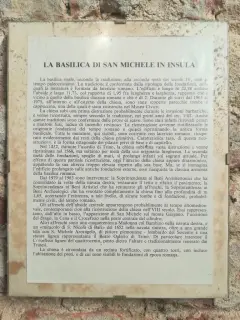 Cartello illustrativo - Chiesa di San Michele in Insula a Trino