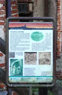 Pannello illustrativo - Chiesa o Canonica Regolare di San Giulio a Bellinzago NovareseFrazione Badia di Dulzago