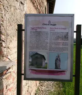 Pannello illustrativo - Chiesa o Oratorio di Santa Maria di Galnago o Galgano a OleggioFrazione Galnago o Galgano