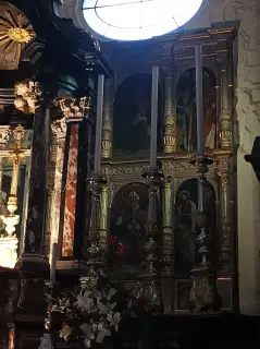 Interno -  tele - Collegiata o Chiesa di Sant'Ambrogio a Omegna