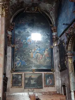 Tela nel presbiterio - Basilica di San Giulio a Orta San GiulioFrazione Isola di San Giulio