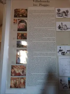 Pannello illustrativo - Chiesa o Oratorio di Santa Maria Assunta o al Piaggio a VilladossolaFrazione Piaggio