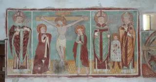 Crocifissione e Santi Nicola, Quirico e Albino e San Gottardo - Chiesa di San Martino di Ingravo a Bolzano Novarese