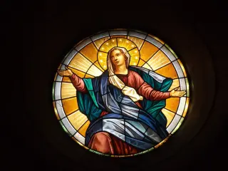 Rosone moderno con Santa Maria della Spina - Chiesa di Santa Maria della Spina a Val Della TorreFrazione Brione