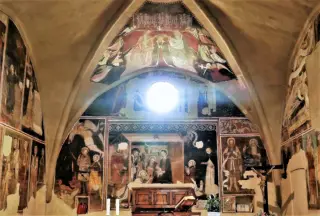 Affreschi - Cappella di Santa Maria Assunta o della Stella a MacelloFrazione Stella