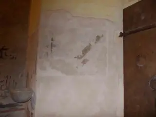 Fondo lato destro - cella base campanile, fondo, intradosso lato sinistro - Parrocchiale di Santo Stefano a Villafranca Piemonte