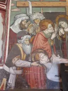 Particolare  Deposizione - Cappella di Missione a Villafranca PiemonteFrazione San Giovanni