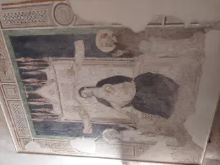 Madonna in trono e Santi affresco staccato - Chiesa di San Francesco a Cuneo
