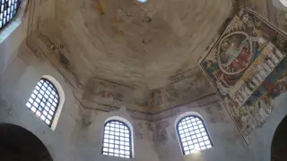 Affresco Cristo - Battistero del Duomo a Novara