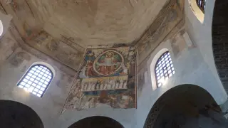 Affresco Cristo - Battistero del Duomo a Novara