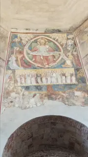 Affresco Cristo - Battistero del Duomo a Novara
