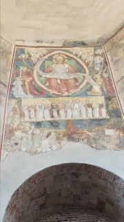 Affresco Cristo - Battistero del Duomo a Novara