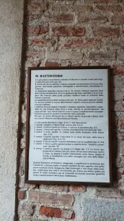 Pannello illustrativo - Battistero del Duomo a Novara